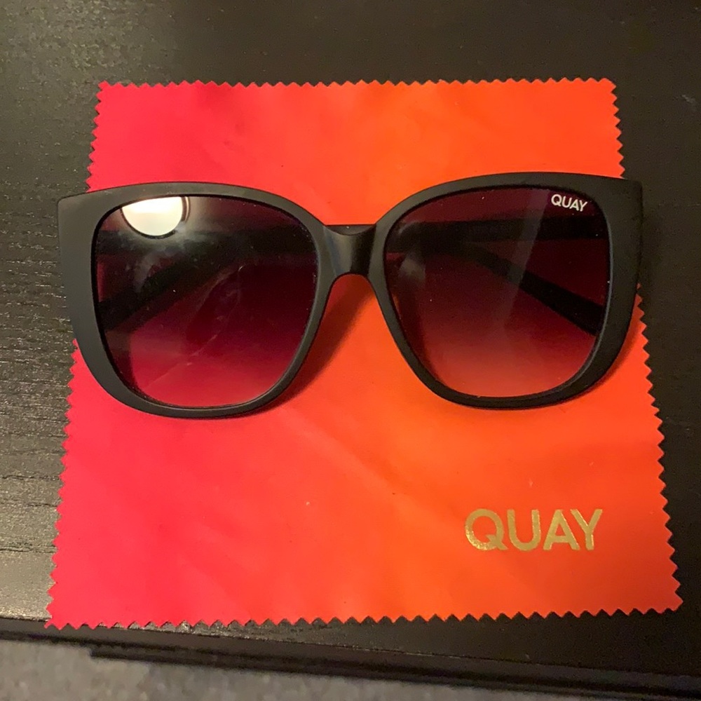 Quay Ever After Sunglasses & Ombre Microfiber